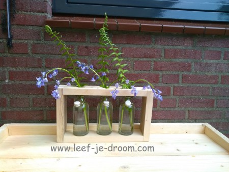 Decoratief Flessenrek steigerhout