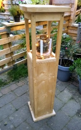 Steigerhouten windlicht 